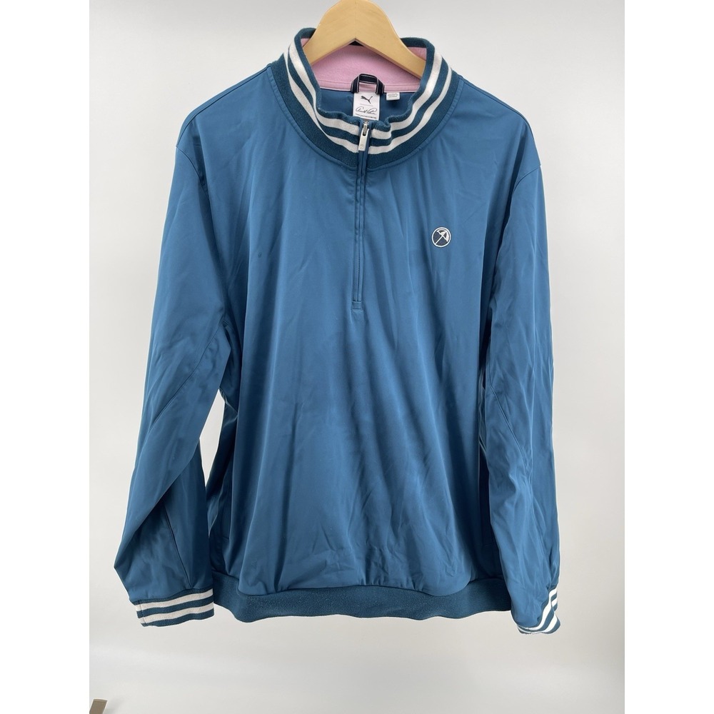 Puma Arnold Palmer 1/4 Zip Jacket Blue XXL Golf Lightweight Pullover